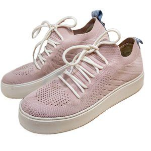 Steve Madden Womens Size 8.5 Sneaker Brixie Pink Platform Lace Up Comfort Shoe